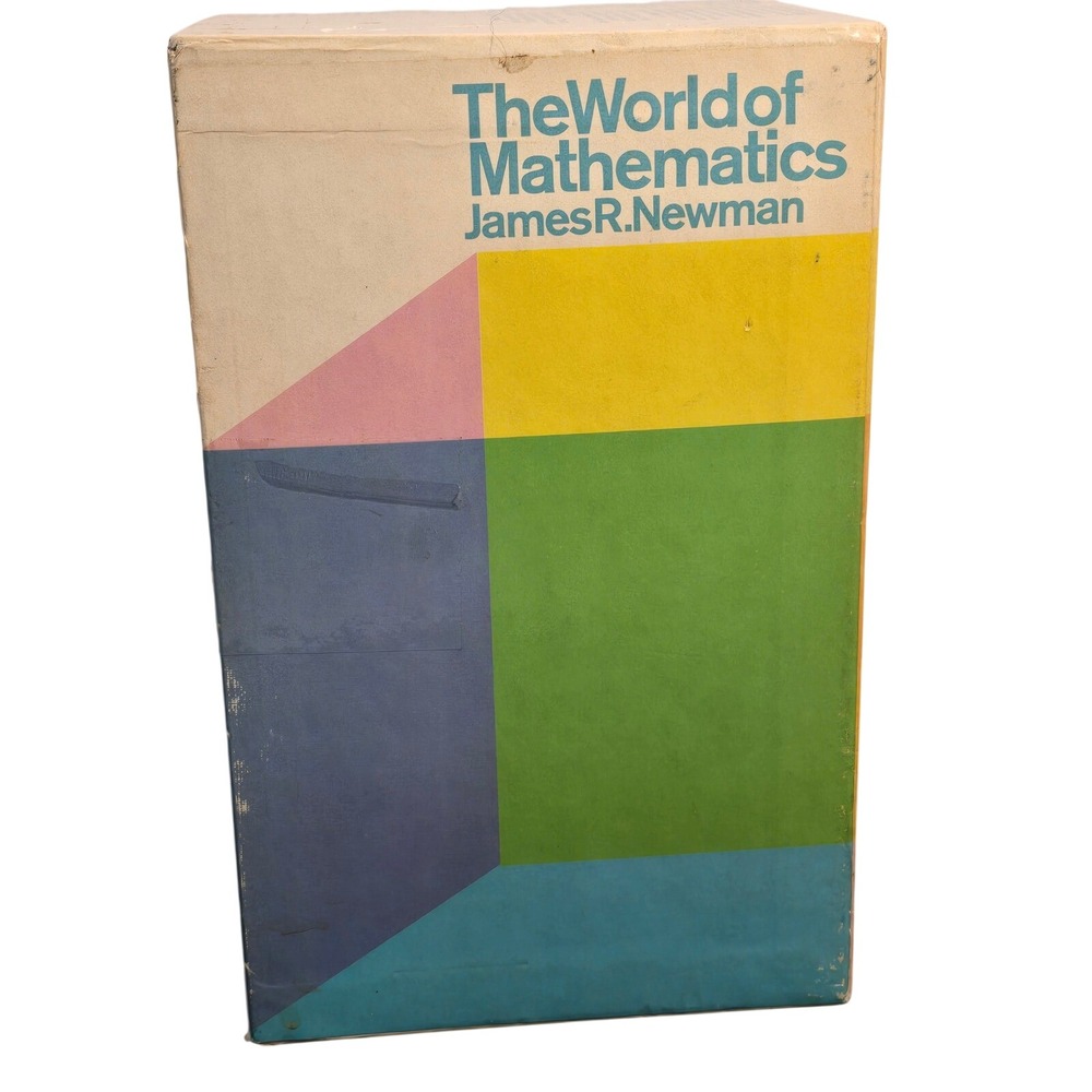 The World of Mathematics James R Newman 4 Volume Boxed Set Simon & Schuster 1956